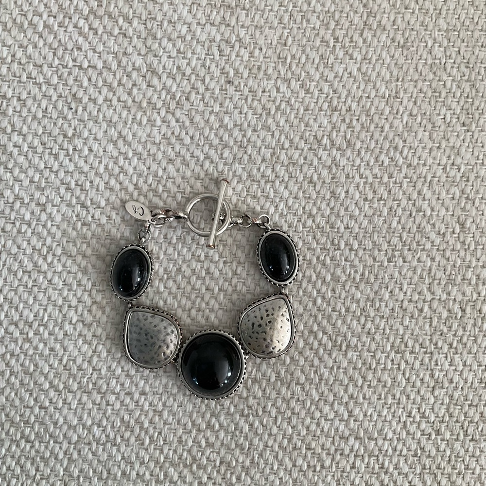 Silver & Black Bracelet